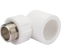 Угольник комбинированный Millennium 20 мм × 3/4 наружная резьба, полипропилен/латунь, белый 3M22-emo-200c00