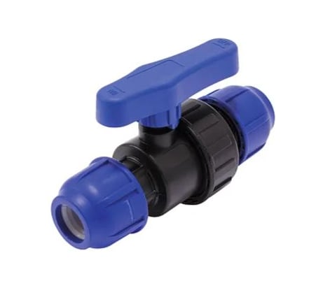 Кран шаровый компрессионный Damento 20x20 мм, ПНД (8/168) 011310