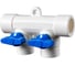 Коллектор ПП с кранами Millennium Ø32мм, 2 вых., син. ручка 3M62-mnb-320220 УТ000026851 3