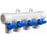 Коллектор ПП с кранами Millennium Ø32мм, 4 вых., син. ручка 3M62-mnb-320420 УТ000026855 3