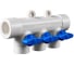 Коллектор ПП с кранами Millennium Ø32мм, 3 вых., син. ручка 3M62-mnb-320320 УТ000026854 3