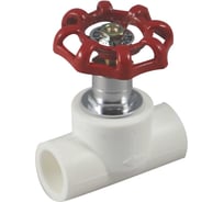 Кран вентильный Millennium пластиковый 40 мм, запорный ручной вентиль, красный флажок 3M42-vlf-400000