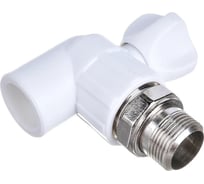 Кран вентильный Millennium 25×3/4" наружная резьба, угловой PPR полипропиленовый, верхний, с латунным шаром 3M42-vre-250c000