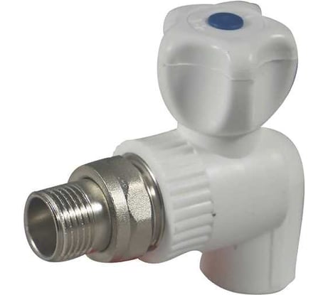 Кран пластиковый Millennium 20 мм-1/2", угловой, верхний, с латунным шаром 3M42-vre-200b000