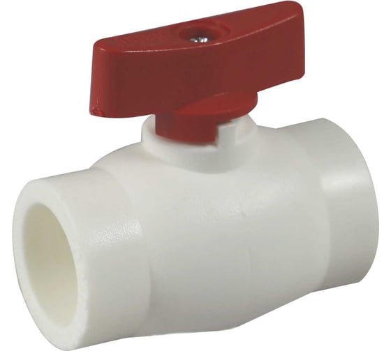 Кран шаровой пластиковый Millennium 25 мм, красная ручка 3M42-vlm-250002