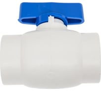 Кран шаровой Millennium полипропиленовый 25 мм для воды, синяя ручка, неразборный 3242