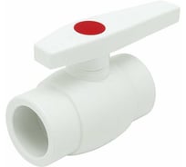 Кран шаровый Millennium полипропиленовый (пластиковый) d40 мм PPR, с латунным шаром — для воды, отопления, 3M42-vlc-400003