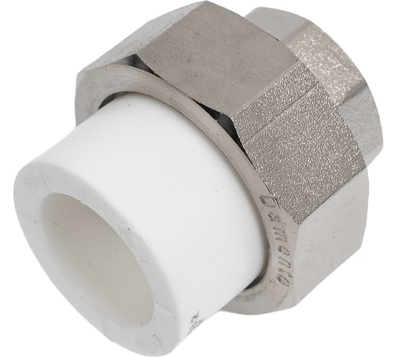 Муфта комбинированная разъёмная Damento внутренняя резьба, 20x1/2", белый 8706