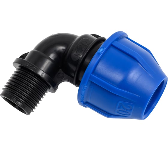 Отвод переходной Damento 20x1/2", наружная резьба, ПНД 011246 1