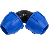 Отвод соединительный компрессионный Damento 25x90, ПНД 011224