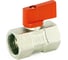 Шаровой кран Uni-Fitt мини, ВВ 1/2", флажок, красный, металл 120N2000 1