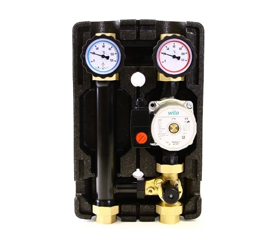 Насосно-смесительная группа Uni-Fitt DN25, с трехходовым клапаном, Wilo Star RS 25/6 492W2500 1