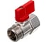 Шаровой кран Uni-Fitt мини, НВ 1/2", флажок, красный, металл 121N2000 1