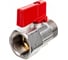 Шаровой кран Uni-Fitt мини, НВ 1/2", флажок, красный, металл 121N2000 2