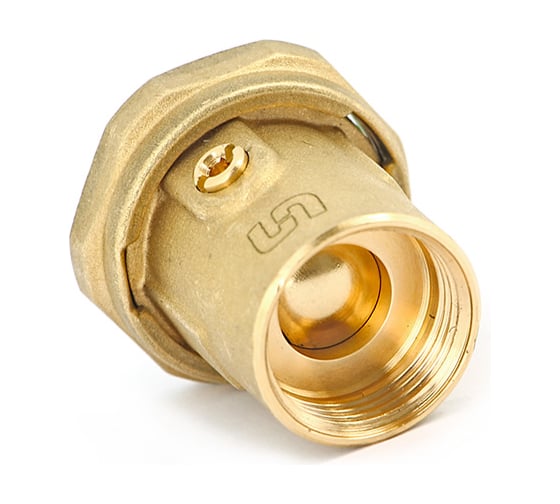 Соединение с накидной гайкой Uni-Fitt ВВ 1 1/2" х 1", со встроенным шаровым краном 627G6400
