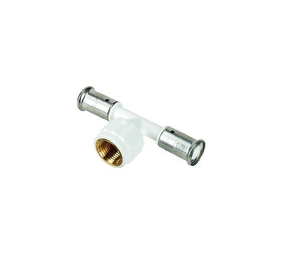 Тройник HENCO ВР, ПВДФ пресс, белый, 32x1"x32 13PKW-320632