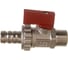 Шаровой кран Uni-Fitt НН 1/2" x 3/4", сливной, со штуцером ,заглушкой, флажок, красный, металл, никель 126N2000 2