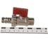 Шаровой кран Uni-Fitt НН 1/2" x 3/4", сливной, со штуцером ,заглушкой, флажок, красный, металл, никель 126N2000 5