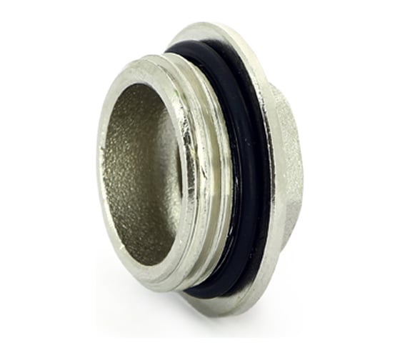 Заглушка Uni-Fitt Н 1", с прокладкой, O-RING, никелированная 609N4000
