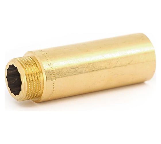 Удлинитель Uni-Fitt НВ 80 мм х 3/4", латунный 657G3080