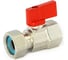 Шаровой кран Uni-Fitt мини ВВ 1/2" с накидной гайкой, флажок, красный, металл 122N2000 1