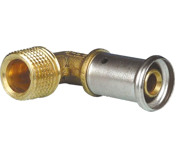 Угольник HENCO 90 градусов, НР, латунь пресс, 16x1/2" 5P-1604 1