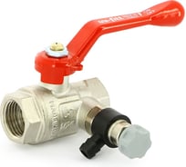 Шаровой кран Uni-Fitt ВВ 1/2", с дренажным вентилем, заглушка 1/4", ручка 115L2000
