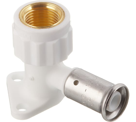Водорозетка HENCO ВР, ПВДФ пресс, белая, 16x1/2", 56 мм 2PKW-1604