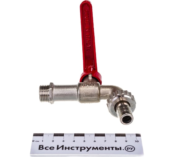Садовый шаровой кран Uni-Fitt Н 1/2', со штуцером, ручка 106L2000