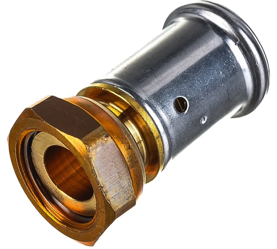 Муфта HENCO накидная гайка, плоское уплотнение, латунь пресс, 20x1/2" 26P-20Z04 1