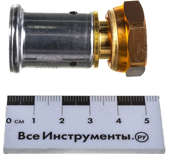 Муфта HENCO накидная гайка, плоское уплотнение, латунь пресс, 20x1/2" 26P-20Z04
