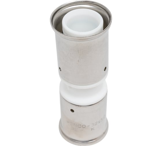 Муфта HENCO ПВДФ пресс, белая, 32x32 15PKW-3232