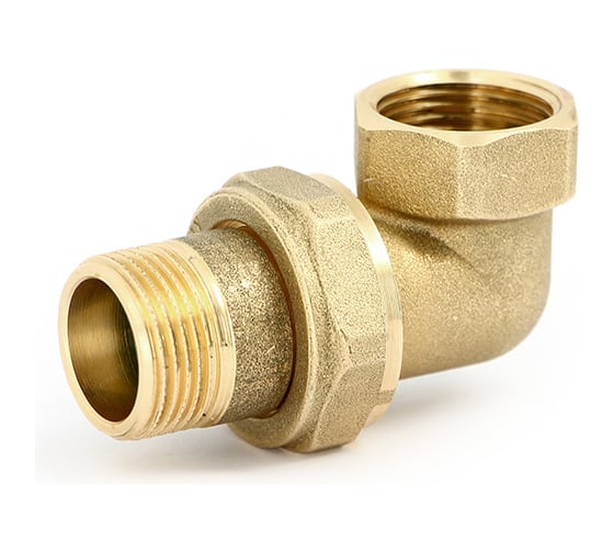 Разъемное соединение Uni-Fitt НВ 3/4", угловое, с прокладкой O-RING, латунь 651G3000
