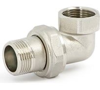 Разъемное соединение Uni-Fitt НВ 1/2", угловое, с прокладкой O-RING, никелированная латунь 651N2000