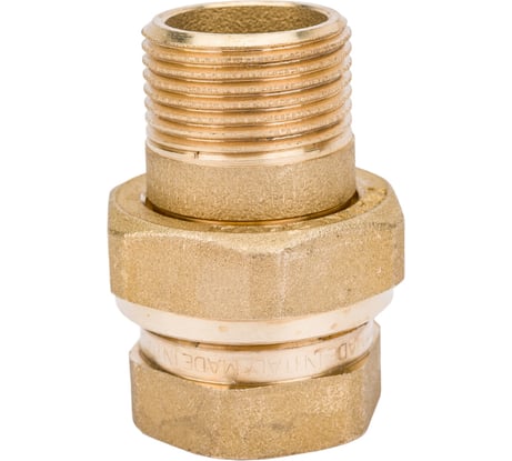 Разъемное соединение Uni-Fitt НВ 3/4", прямое, с прокладкой O-RING, латунь 650G3000
