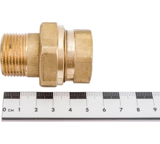 Разъемное соединение Uni-Fitt НВ 3/4", прямое, с прокладкой O-RING, латунь 650G3000