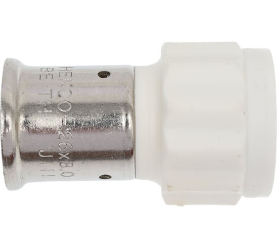 Муфта HENCO ВР, ПВДФ пресс, белая, 20x3/4" 18PKW-2005
