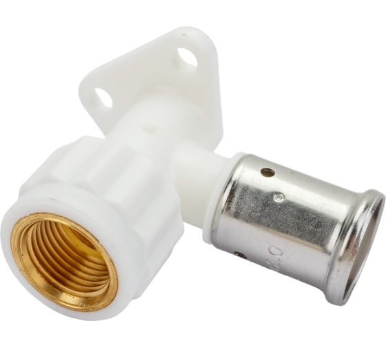 Водорозетка HENCO ВР, ПВДФ пресс, белая, 20x1/2", 56 мм 2PKW-2004
