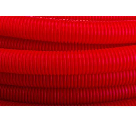Гофра Uni-Fitt 25 мм, красная, для труб 16 мм, 100 м 583R2510