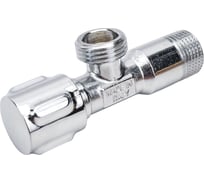 Вентиль Uni-Fitt НН 1/2" для подключения бачков/смесителей, хром, рукоятка металл 185M2000