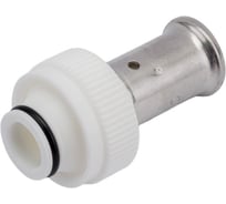 Пресс фитинг с накидной гайкой под евроконус HENCO ПВДФ пресс, белый, 16x3/4" 19PKW-1605