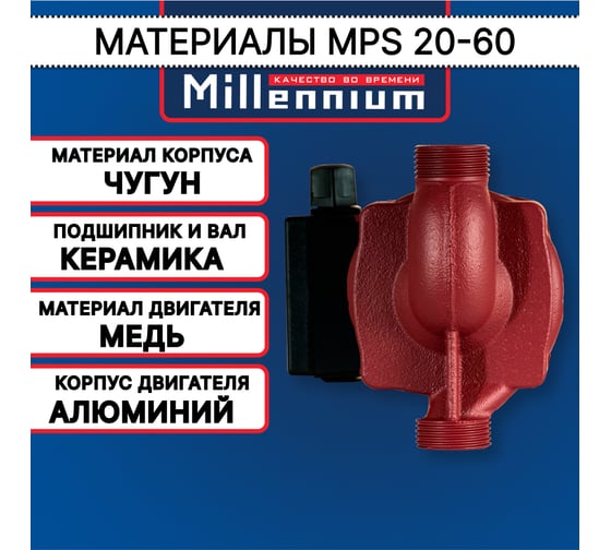 Насос циркуляционный Millennium 130 мм MPS 20-60