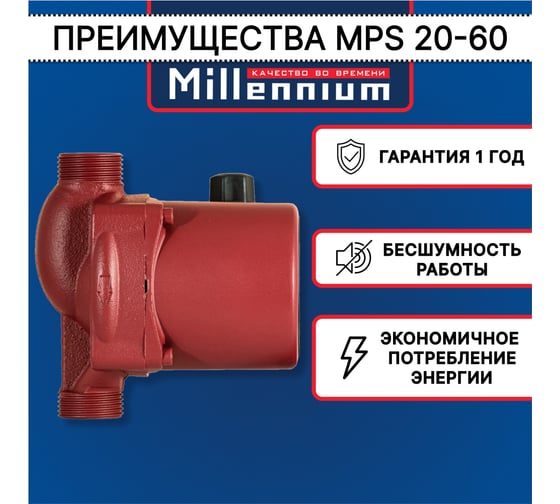 Насос циркуляционный Millennium 130 мм MPS 20-60