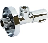 Вентиль Uni-Fitt НН 1/2" LUX, для подключения бачков/смесителей, хром, рукоятка металл 185L2000