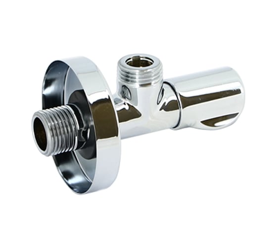 Вентиль Uni-Fitt НН 1/2" LUX, для подключения бачков/смесителей, хром, рукоятка металл 185L2000