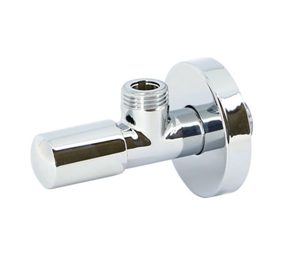Вентиль Uni-Fitt НН 1/2" LUX, для подключения бачков/смесителей, хром, рукоятка металл 185L2000