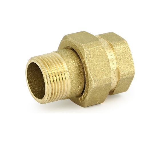 Разъемное соединение Uni-Fitt НВ 1/2", прямое, с прокладкой O-RING, латунь 650G2000 1