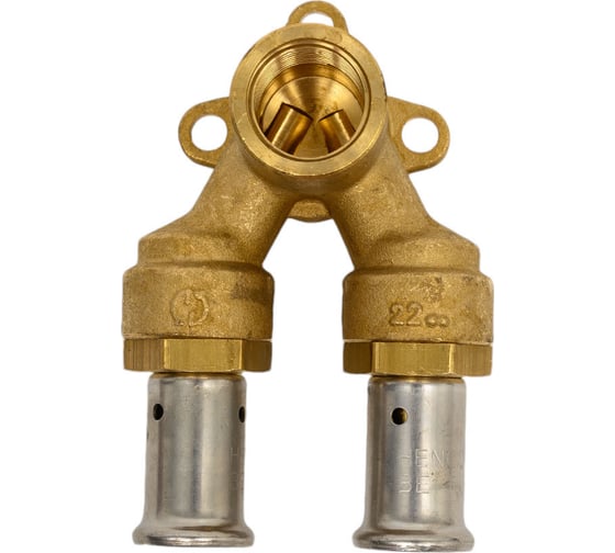 Водорозетка HENCO проходная, укороченная, ВР, латунь пресс, 16x1/2"x16, 40 мм 3P-160416VK