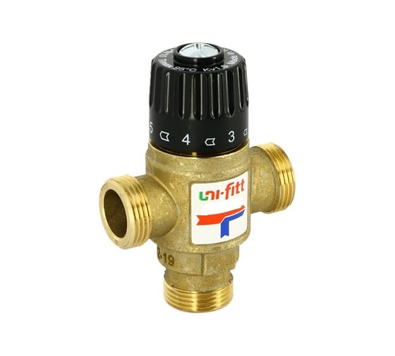 Термосмесительный клапан Uni-Fitt Н 1" 20-43 С, Kvs 1.6 смешение боковое 351G0140 1