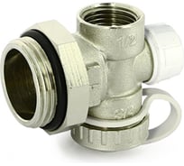 Дренажная группа Uni-Fitt НВ 1" х 1/2" для коллекторных групп, никелированная 460N4200